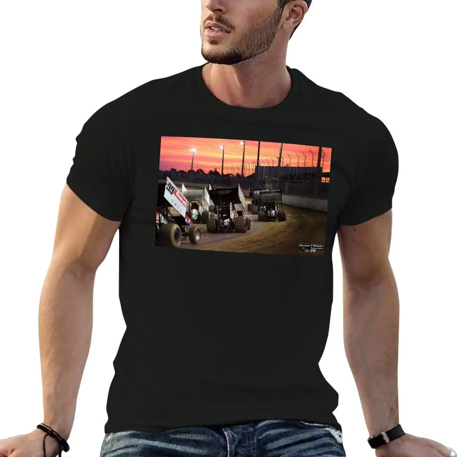 

Sunset at the Speedway track. T-Shirt vintage anime shirt blacks anime clothes anime t shirts vintage t shirt men