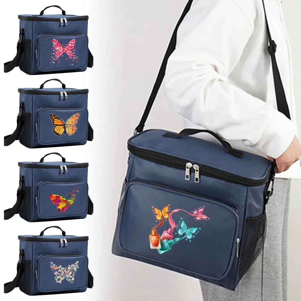 

Lunch Holder for Men Durable, Insulated, and Waterproof Blue Color for Food Storage Dinner Box Butterfly Printing Series