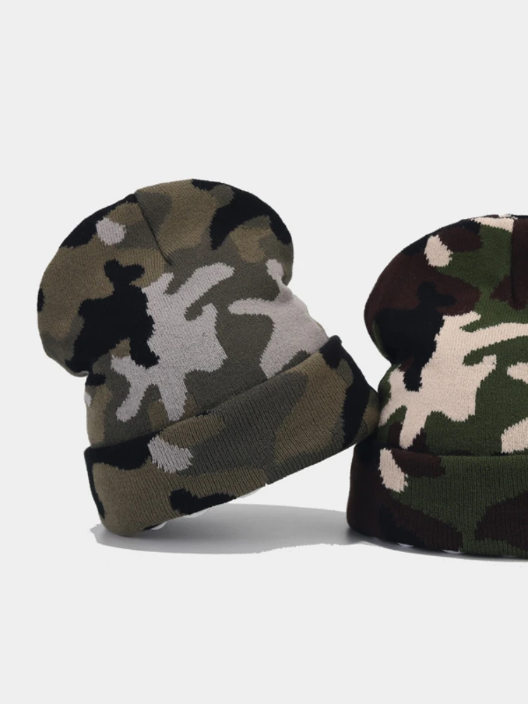 AliExpress Giyu Camouflage Print Winter Beanies Hat Female Cycling Sport Bonnet Autumn Outdoor Thick Knitted Cap Women Men Warm Gorras Skiing