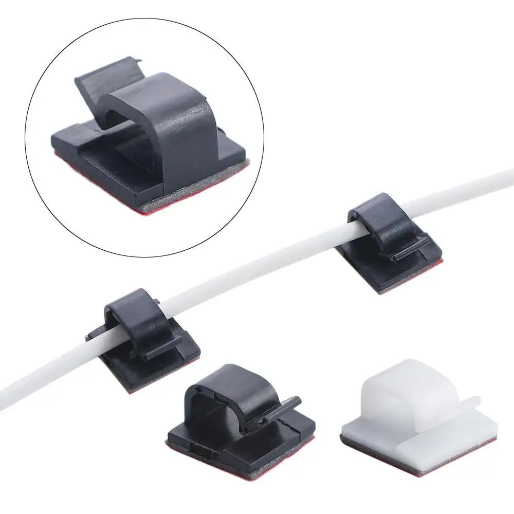 Desk Storage Self-adhesive for Car Dash Bucket Camera GPS Clips Holder Cable Winder Cable Management Wire Tie Cable Cable Clamp