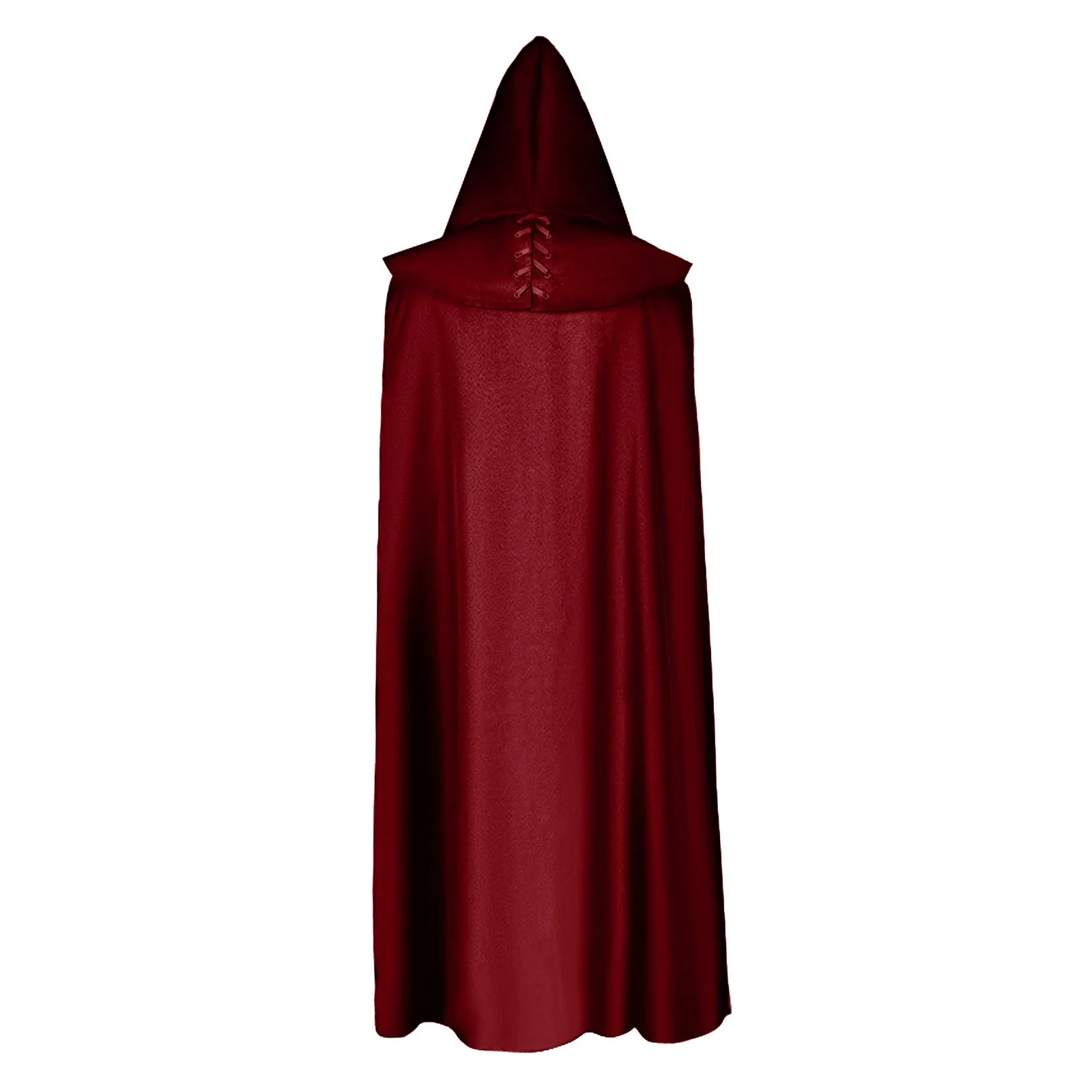 Halloween Mantel Heks Cosplay Kostuum Voor Vrouw En Mannen Cape Met Cape Duivel Mantel Effen Kleur Mantel Gothic Tovenaar Cape