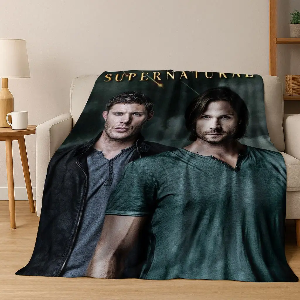 SPN خارق دين سام وينشستر كاستيل الفانيلا بطانية ، دافئ لينة رمي بطانية للمنزل غرفة نوم غطاء أريكة تتحول لسرير الاطفال هدية
