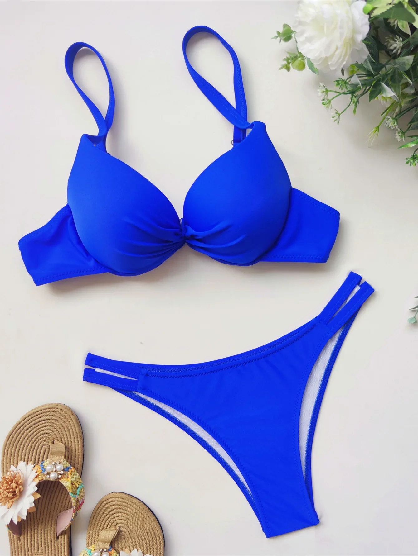bikini push up sexy set due pezzi costume da bagno perizoma solido costume da bagno bikini Costumi da bagno Biquini conjunto de bikini tankini biquini