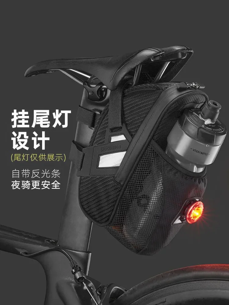 

bicycle tail bag kettle bag mountain road bike Folding bicycle rear seat riding saddle bag accessories