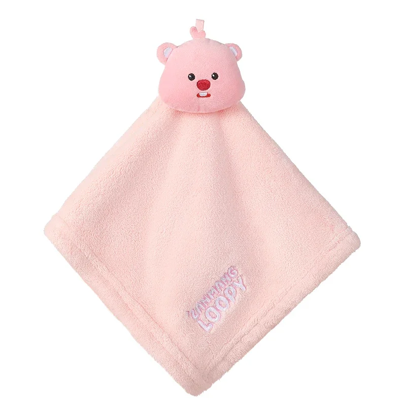 Miniso Loopy-toallas de mano para muñeca 3D, toalla colgante de lana Coral, absorbente, bonita toalla colgante, paño de limpieza, trapo para niños