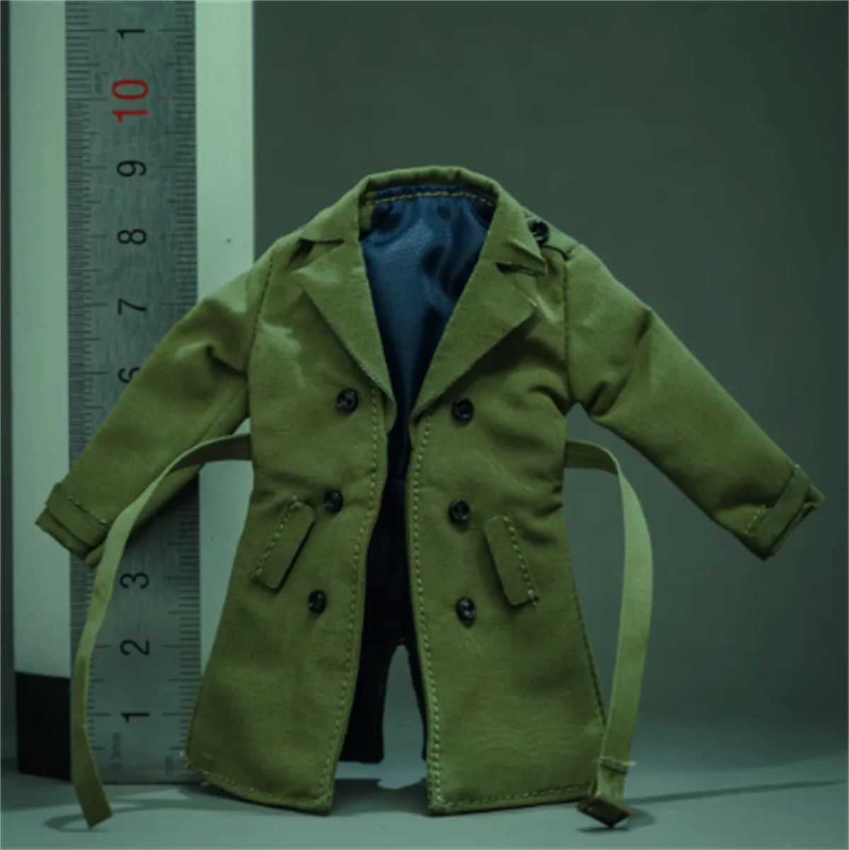 معطف طويل من المطر مصدات الرياح بمقياس 1/12 ملابس رجالية عصرية لشخصية جندي ذكر مقاس 6 بوصات