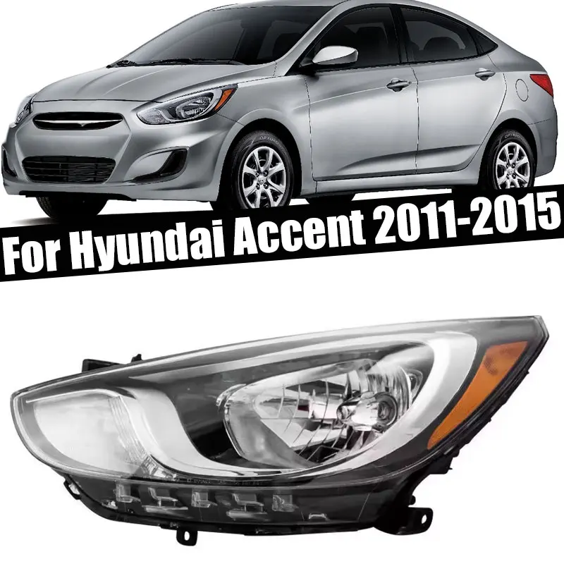 Auto Exterior Accessories For Hyundai Accent 2011 2012 2013 2014 2015 US Version Front Headlight Siganl Lamp Car Light Assembly