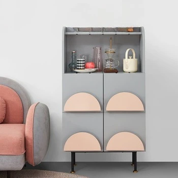 Walnut color bookcase bookshelf shelf living room partition cabinet creative bookshelf