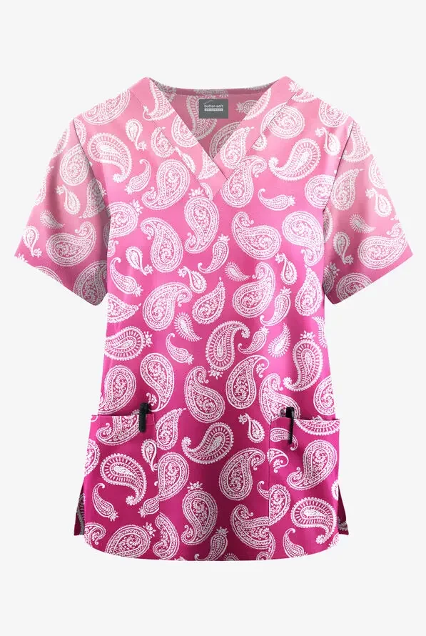 Медицинская форма медсестры матовый топ стоматологическая больница рубашка для кормления мультфильм рубашка с v-образным вырезом мужская клиническая матовая