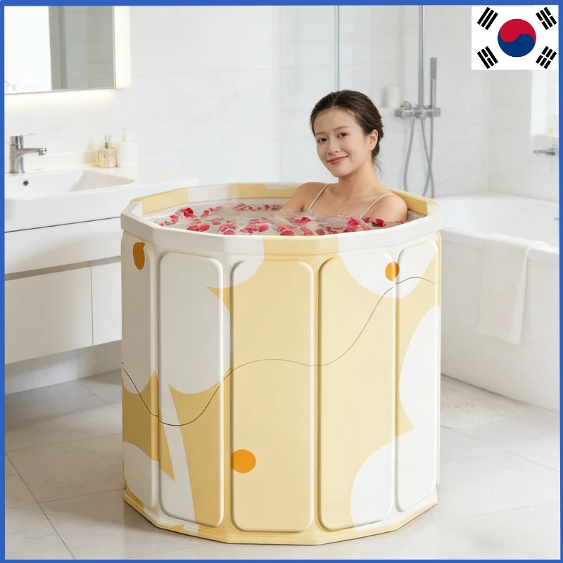 

Foldable Portable Bathtub for Adults-Thickened Full-Body Soaking Tub with Long-Lasting Heat Retention, Space-Saving Bath Bucket