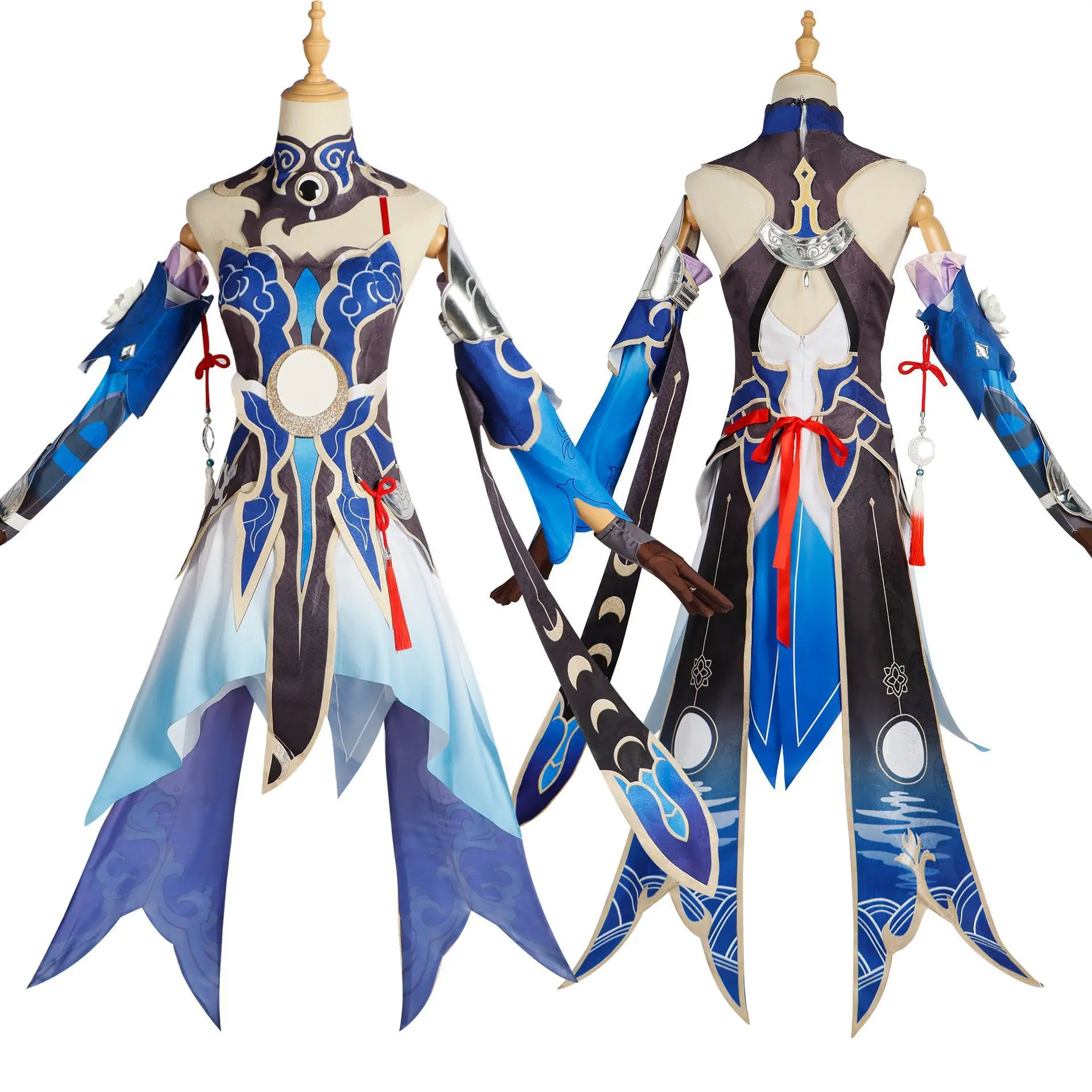 Honkai Star Rail Jingliu Fantasia Cosplay para Meninas, Trajes de RPG, Traje, Uniforme Conjunto Completo para Adultos, Festa de Halloween, Peruca, Jogo