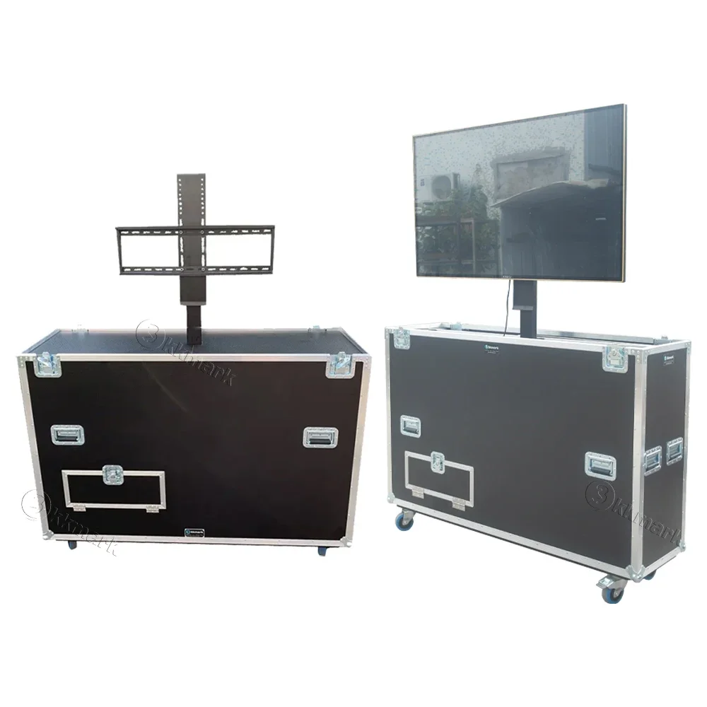 

Customized Portable Plasma 55 Inch 60 Inch 65 Inc Motorised Electric LED LCD TV Lift Flight Road Case For Plasma Screen