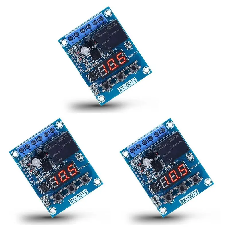 ABKN-3PCS Low Voltage Cutoff, Battery Voltage Monitor Module DC 12V Low Voltage Cut Off Charge Discharge Protection Board
