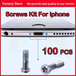 100Pieces /Lot Screws Set For iPhone 6 6s 6sPlus 7 7P 8 Plus X XR XS 11 12 13 14Pro Max With 2x Bottom Screws Kit Repair