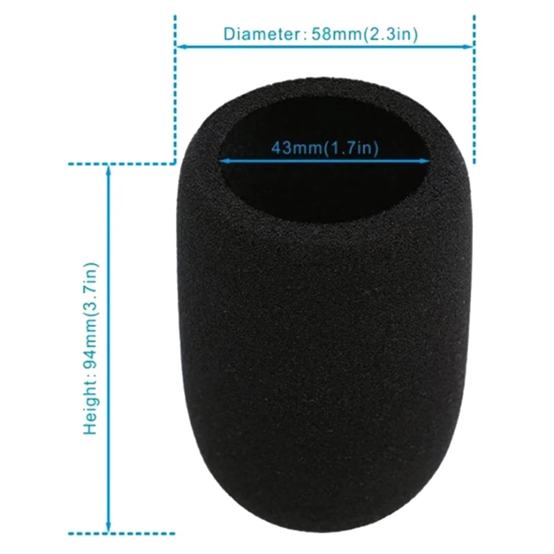 AT2020 Mic Windscreen Cover,Windproof Foam Filter for Audio Technica ATR2500 AT2035 AT2050 AT4040 Microphone Windshield