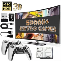 64G Game Stick M15 4K Video TV consola de juegos Gamepads inalámbricos Videojuego 64G 40000 +/50000 + juegos Arcade clásicos HD dos jugadores