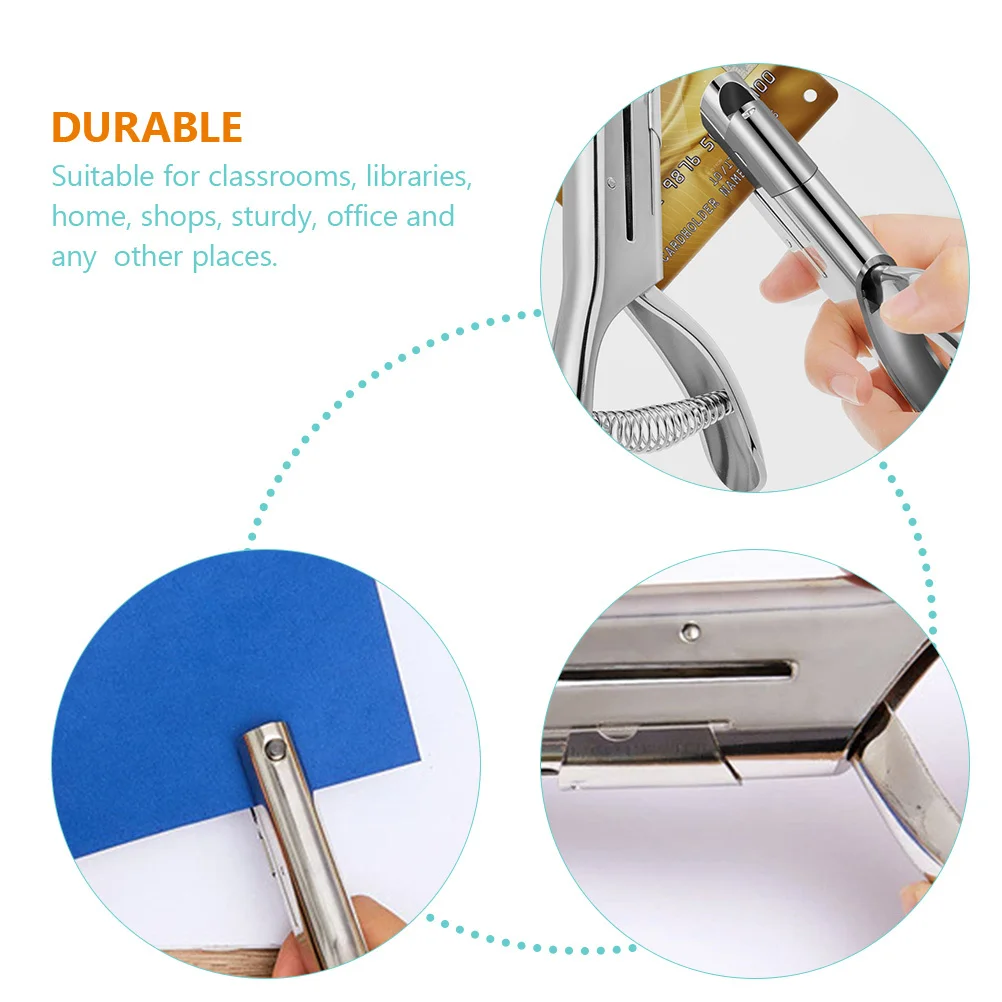 

Heavy Duty Paper Card Badge Single Hole Puncher Portable Sturdy Easy Use for Office Home Classroom Hole Puncher