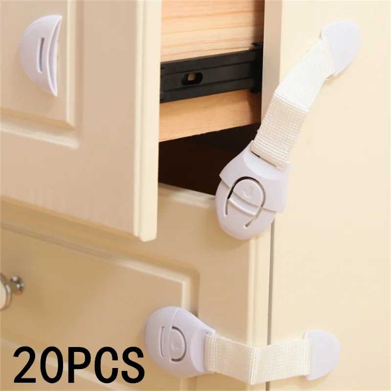 

5/10/20pcs Multifunction Children's Safety Anti-Opening Soft Belt Safety Lock Baby Drawer Lock Refrigerator Door Cabinet Lock