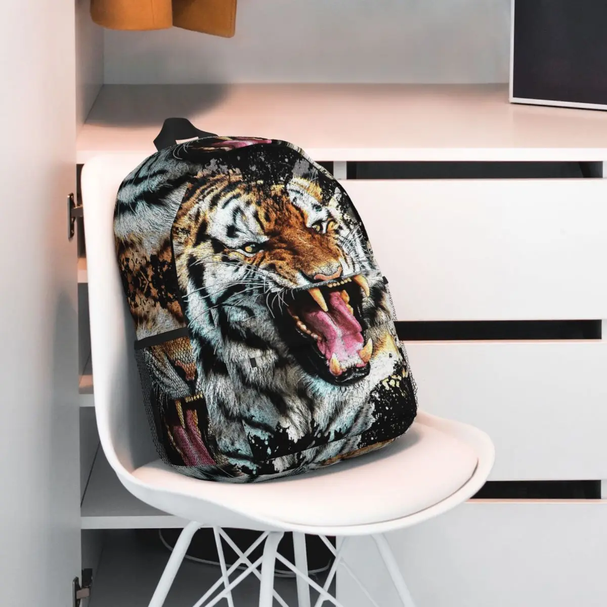Fierce Tiger Roars Realistically Backpack Student BookBag Children School Bag Laptop Shoulder Bags for Boys Girls