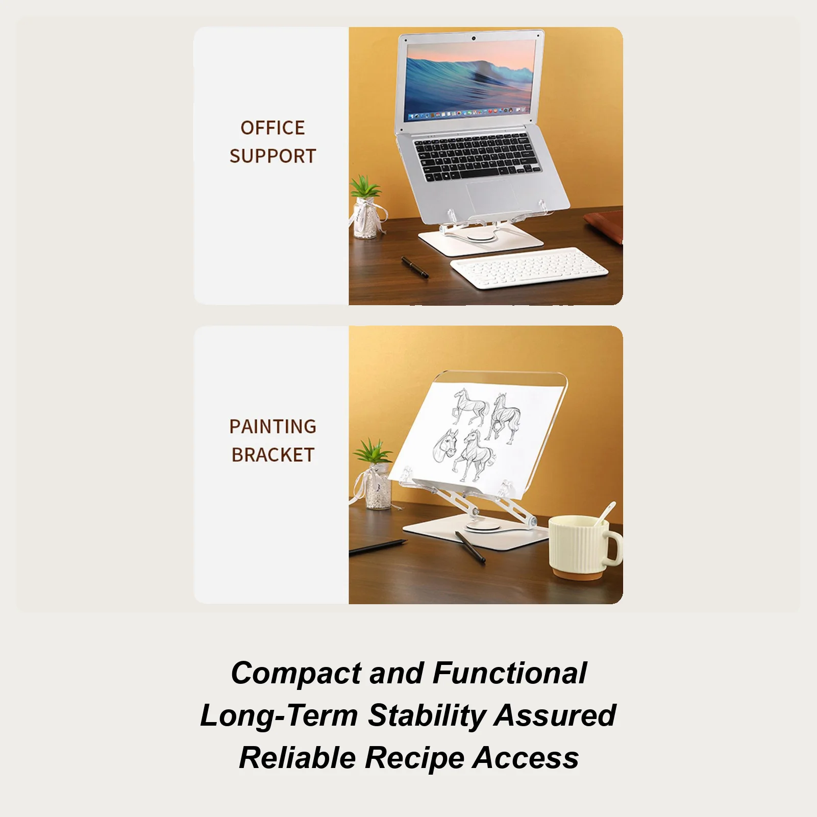 

Book Holder Stand 360-Degree Adjustable Display Holder Textbook Display Stand For Office School College Dorm Classroom Library