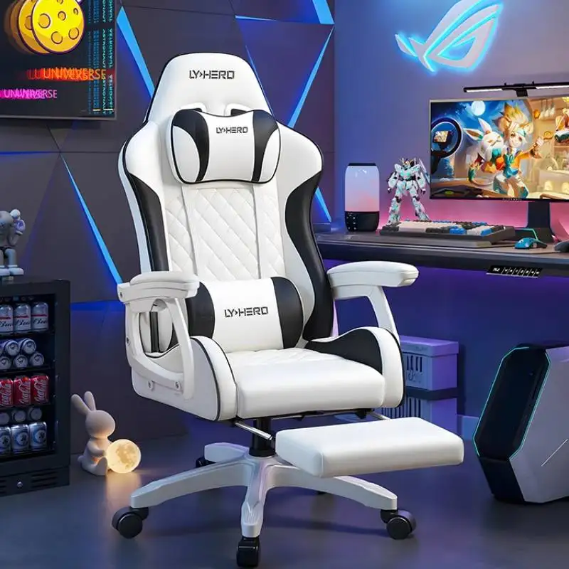 

Adjustable Gray Office Chairs Reclining Nordic Ergonomic Gaming Office Chairs Leather Pink Sillas De Escritorio Furniture