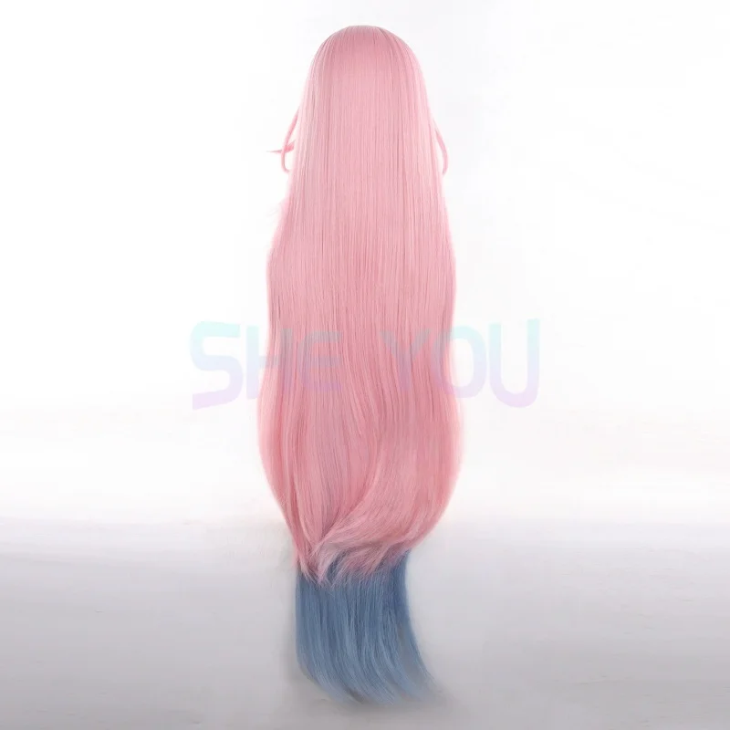 Honkai Star Rail Cyrene Cosplay Wig Pink Blue Long Hair New Skin Elysia Amphoreus Game Props Halloween Party for Women Girls Cos
