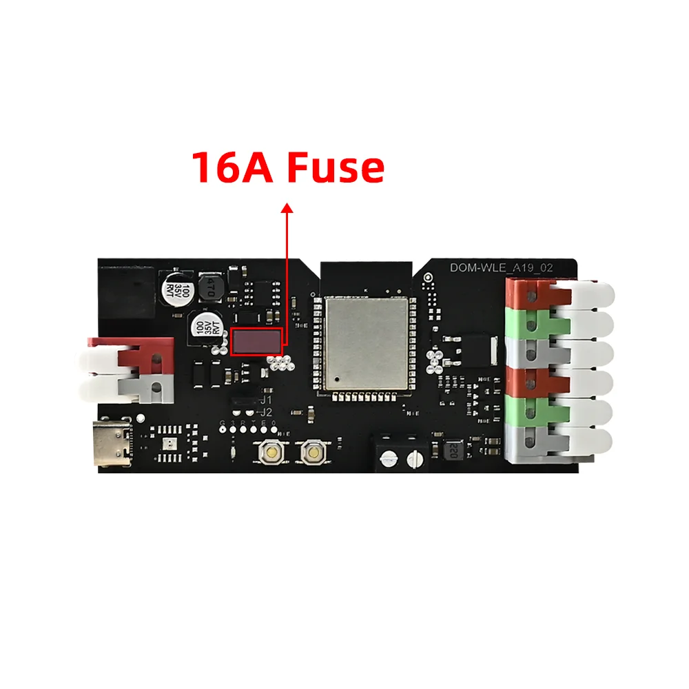 DOMRAEM ESP8266 WLED USB-C Addressable LED Controller Supports WS2811/12/12B/13/14/15/05Digital Strips etc. 800RGB IC | 16A Fuse