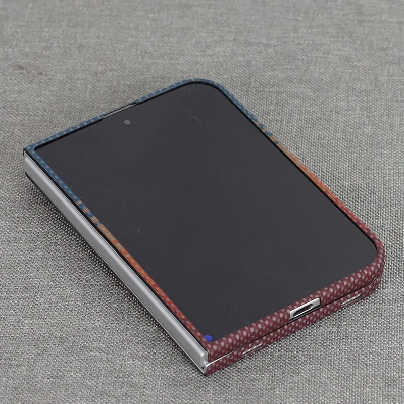 100% Kevlar Aramid Fiber Case For iPhone Duo Fold With Magsafe Luxury Cover Magnetic Carbon Fiber Ultra-Thin Phone Back Case