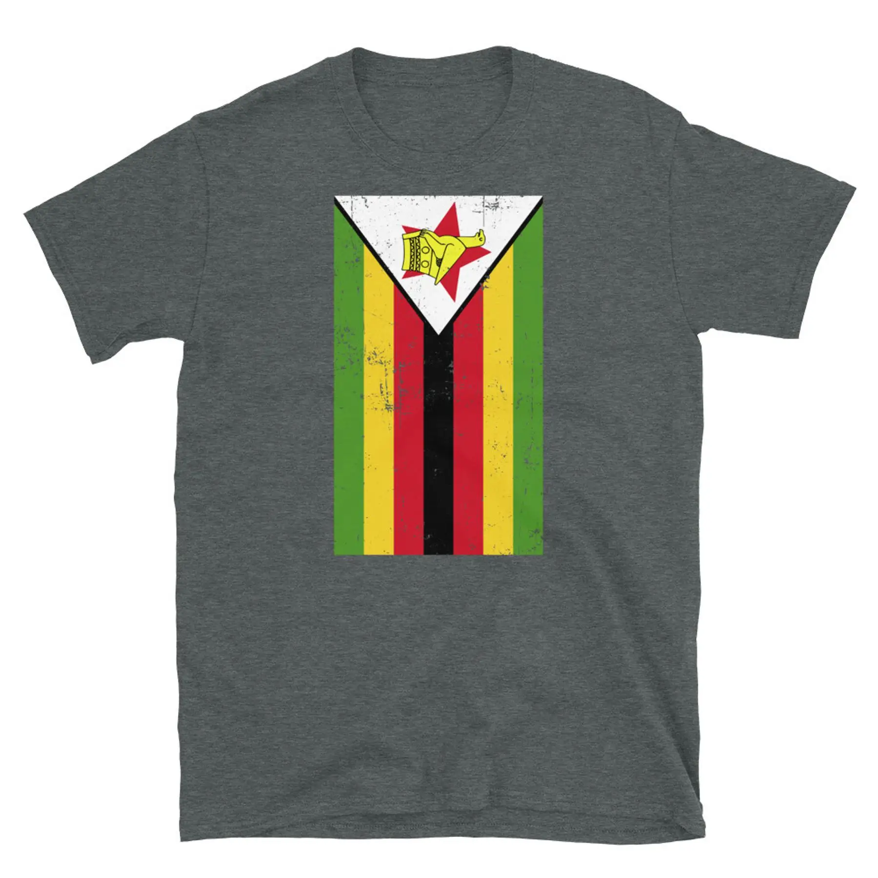 

Zimbabwe South Africa Harare Distressed Flag Short Sleeve Unisex T Shirt