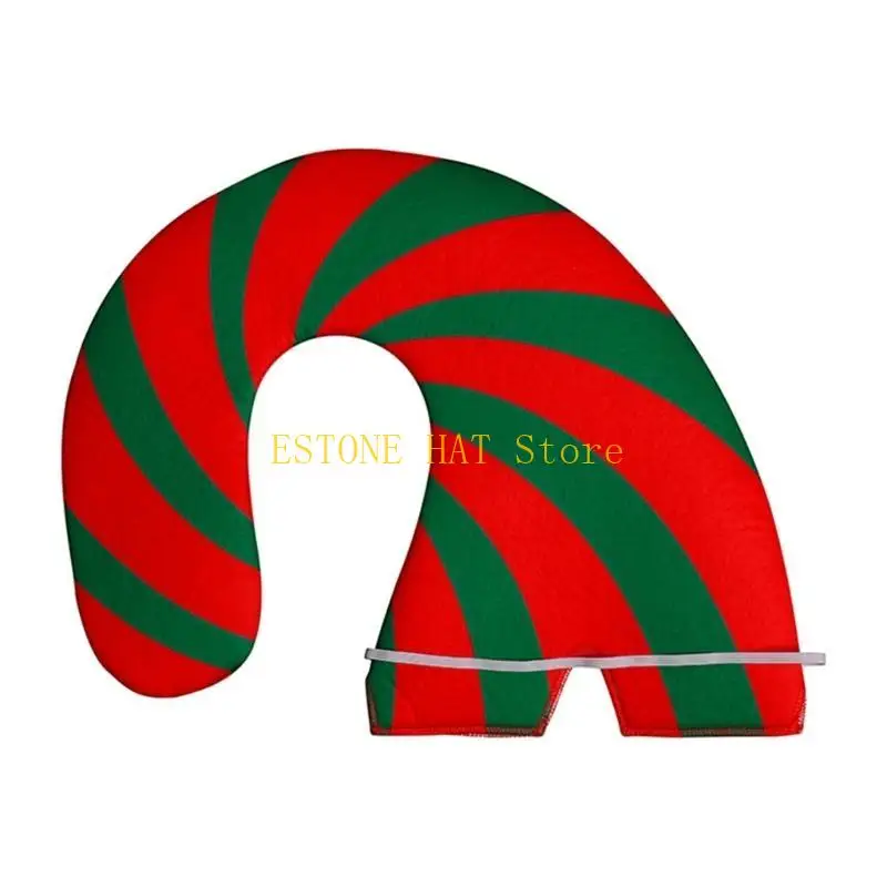 49MF ลายหมวกหน้ากาก Candy Cane เครื่องแต่งกาย Christmas Candy เครื่องแต่งกาย Holiday Party หมวกฮาโลวีน Dressing Up