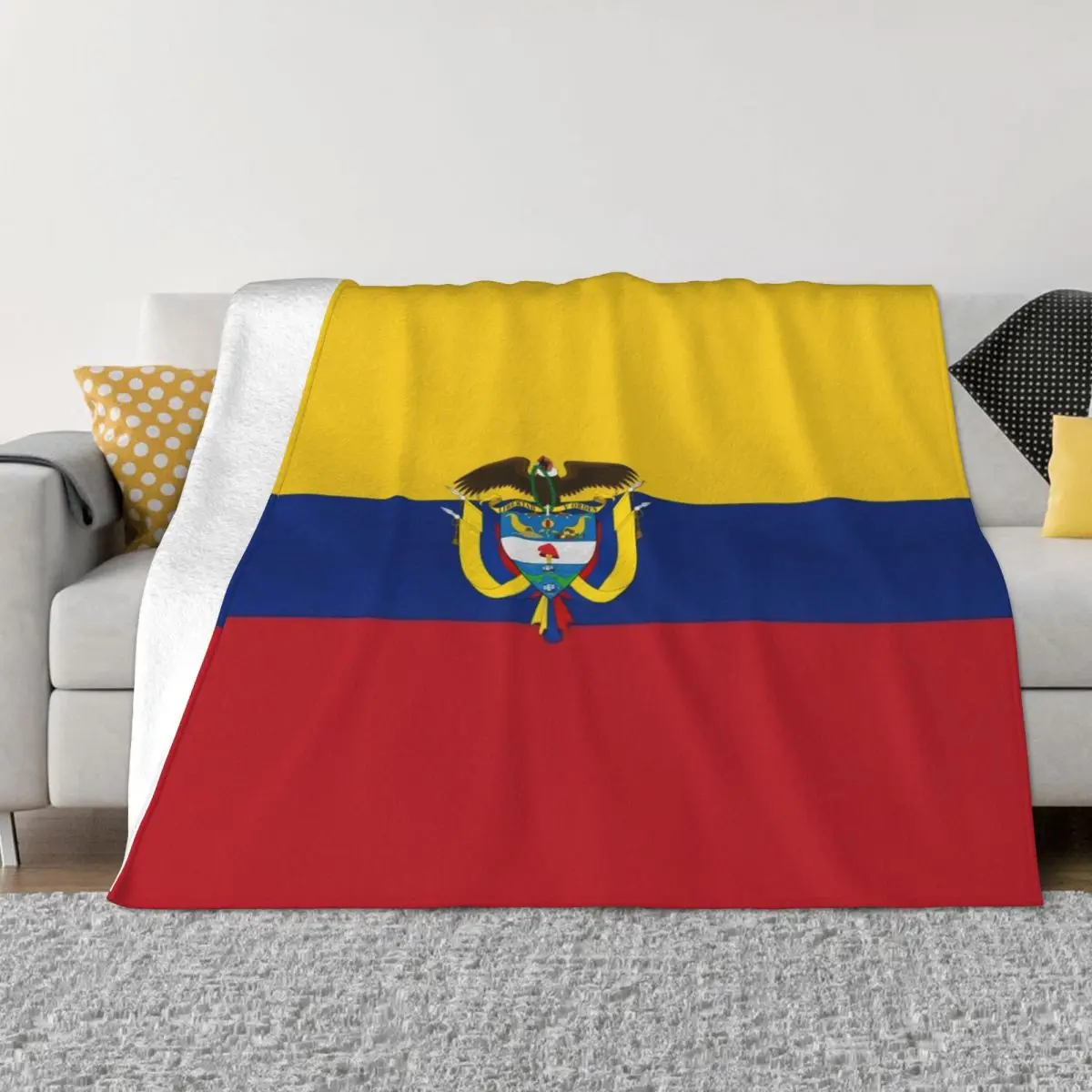 Flag of Colombia, Patriotic Gift Throw Blanket blankets and throws Multi-Purpose Blankets