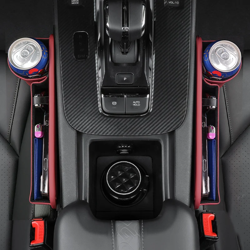 1PCS Storage Box Multifunction Car Seat Gap Filler Leak-proof Storage Bag Cup Holder PU Leather Seat Slot Organizer Box ﻿ image 3
