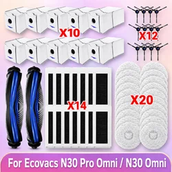 Fit For ( Ecovacs Debot N30 Omni / N30 Pro Omni ) Vacuum Parts Main Roller Side Brush Hepa Filter Mop Cloth Dust Bag Accessories
