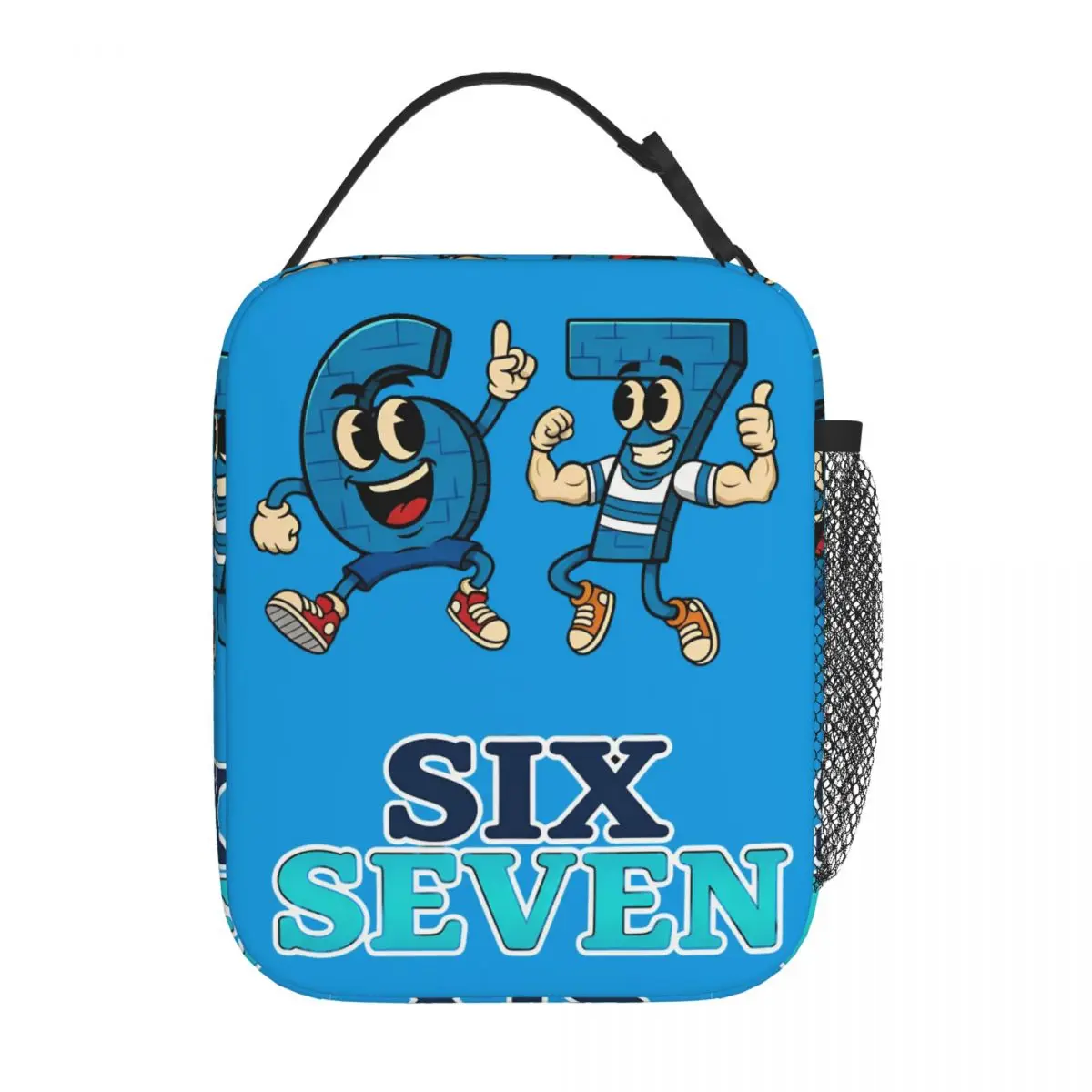 Bruh Steal A Brainrot 67 Funny Brainrot Meme Insulated Lunch Bags High Capacity Thermal Bag Tote Lunch Box Outdoor Food Bag