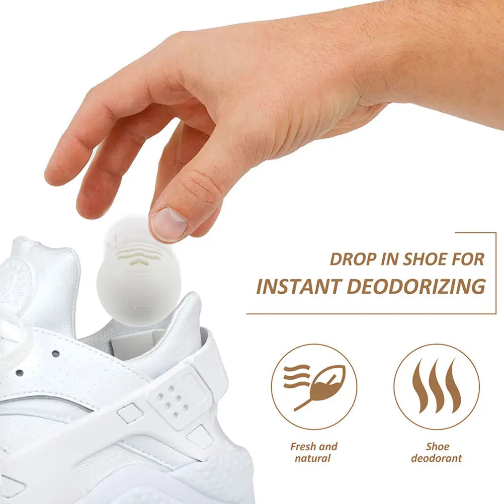 24pcs Deodorant Balls Small Shoe Deodorizer For Sneakers Gym Bags Cars Lockers Closets Air Freshener Odor Remover Household