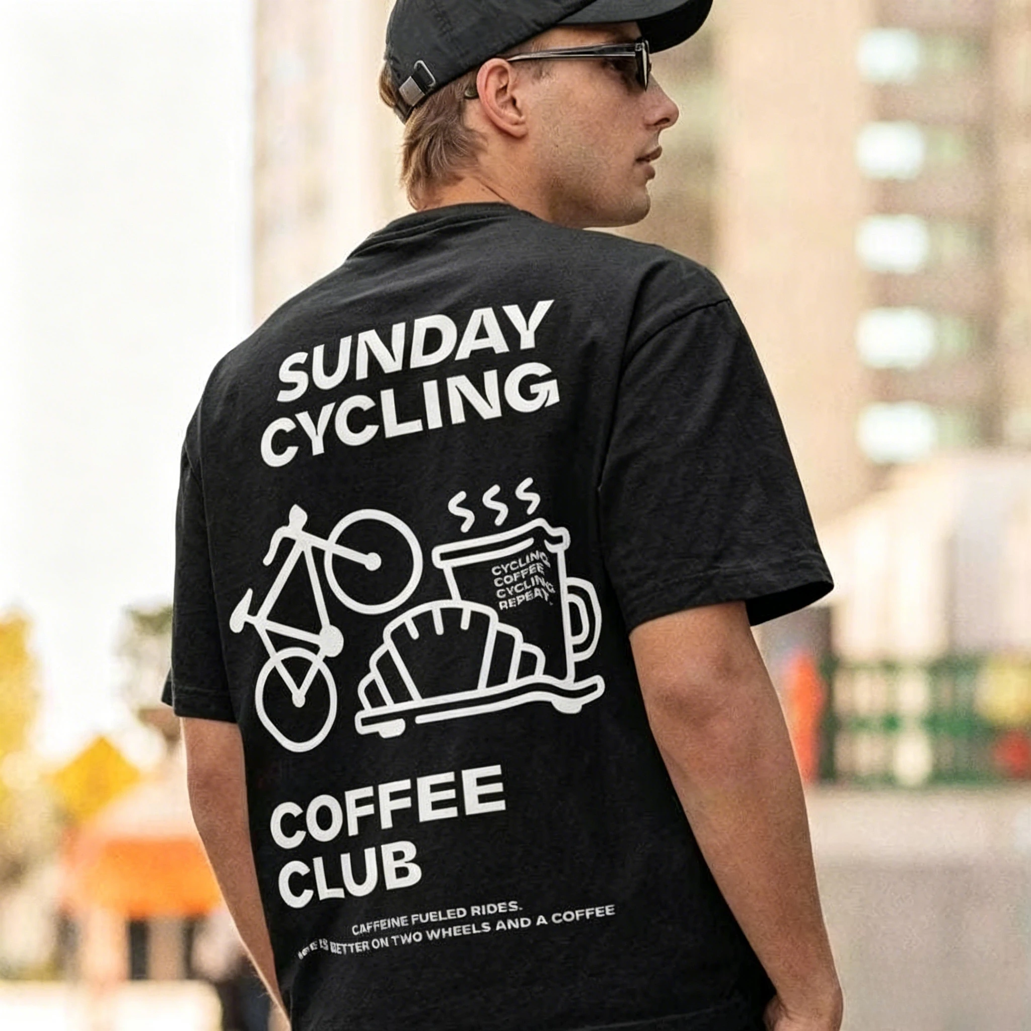 2026 Sunday Cycling Coffee Club Graphic T Shirt Woman Man's Clothing Bicycle High Quality Summer T-shirt Classic Breathable Top