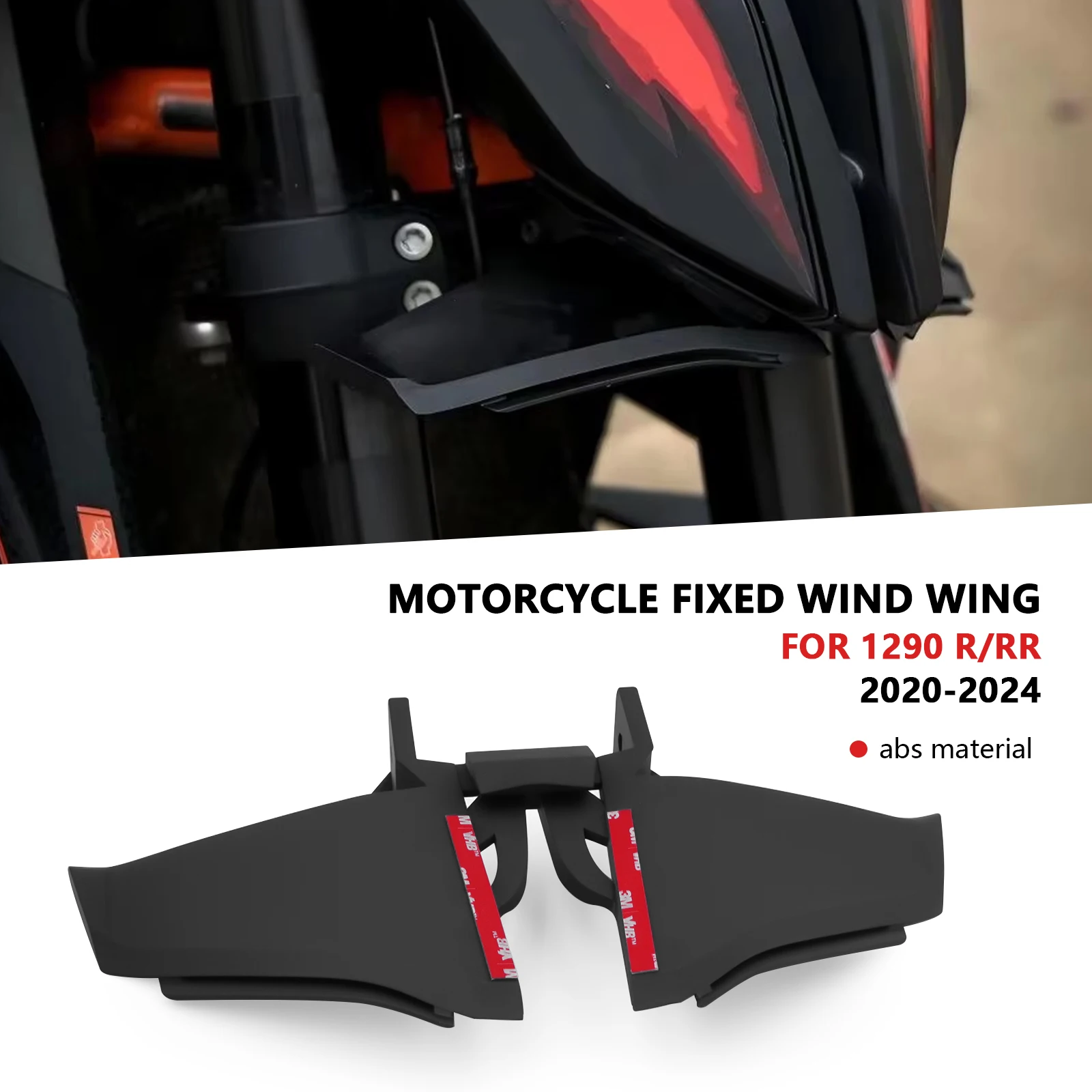 

For 1290 Super Duke R RR 2020-2023 2024 Motorcycle Front Lip Guide Cover Downforce Winglet Aerodynamic Wing Front Spoiler