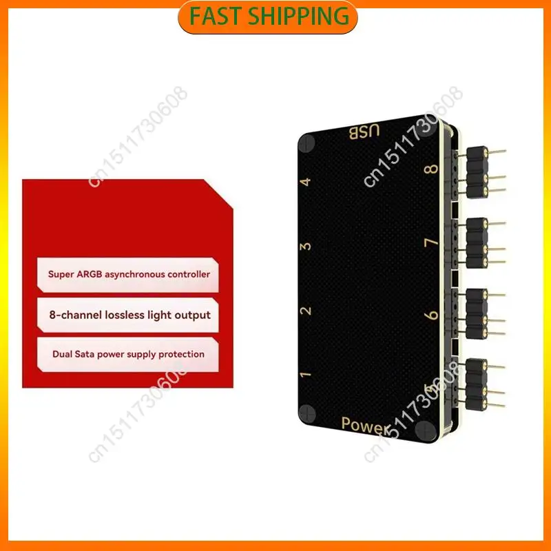 اشتري الآن Signalrgb Openrgb Universal 8Port 5V 3PIN ARGB محور تحكم غير متزامن لحافظة الكمبيوتر الشخصي مراوح التبريد شريط إضاءة