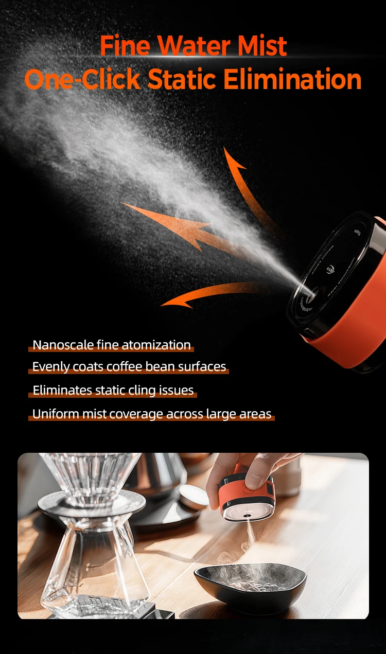 IKAPE Kaffeebohnenzerstäuber, 20 ml antistatische automatische Sprühflasche, Espressomaschinen-Zubehör, Geschenk für Kaffeeliebhaber – Detail 4