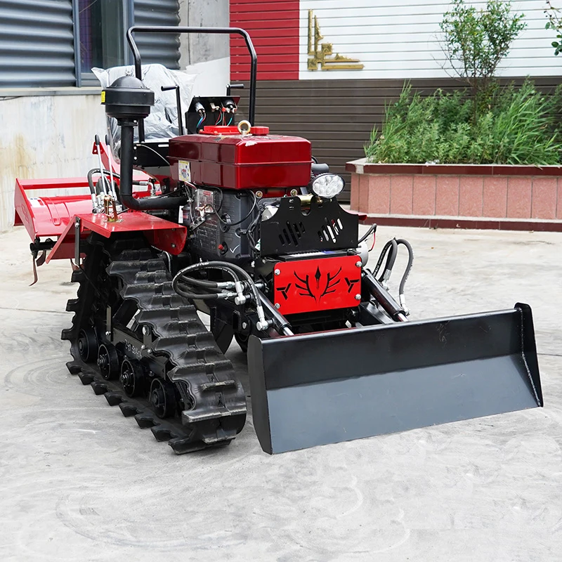 Chinese Mini Tracked Tractor Remote Control Multifunctional Tracked Tiller Agricultural Machinery Hot Selling
