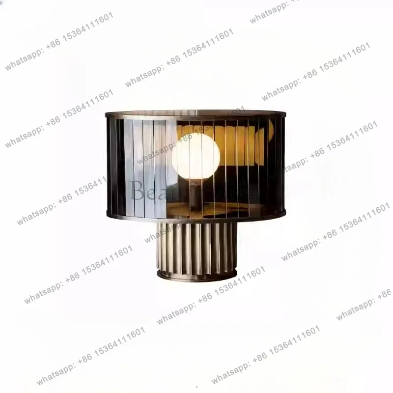 Postmodern light luxury living room bedroom study high-quality metal glass ornament can shine