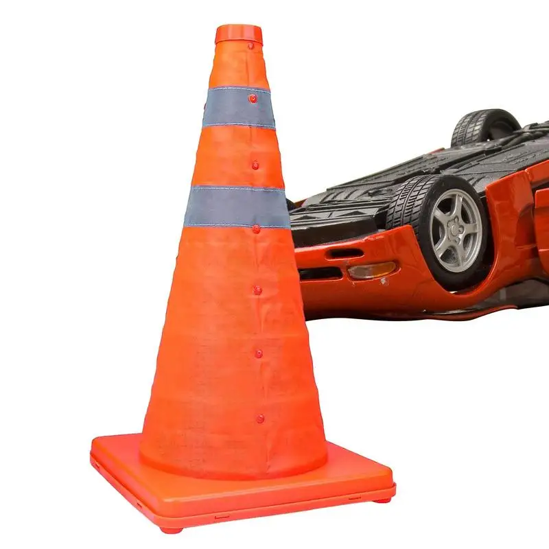 

Safety Cone Popp Up Extendable Caution Foldable Traffic Cone Parking With Reflective Stripe Collapsibles Perfect For Road Safety