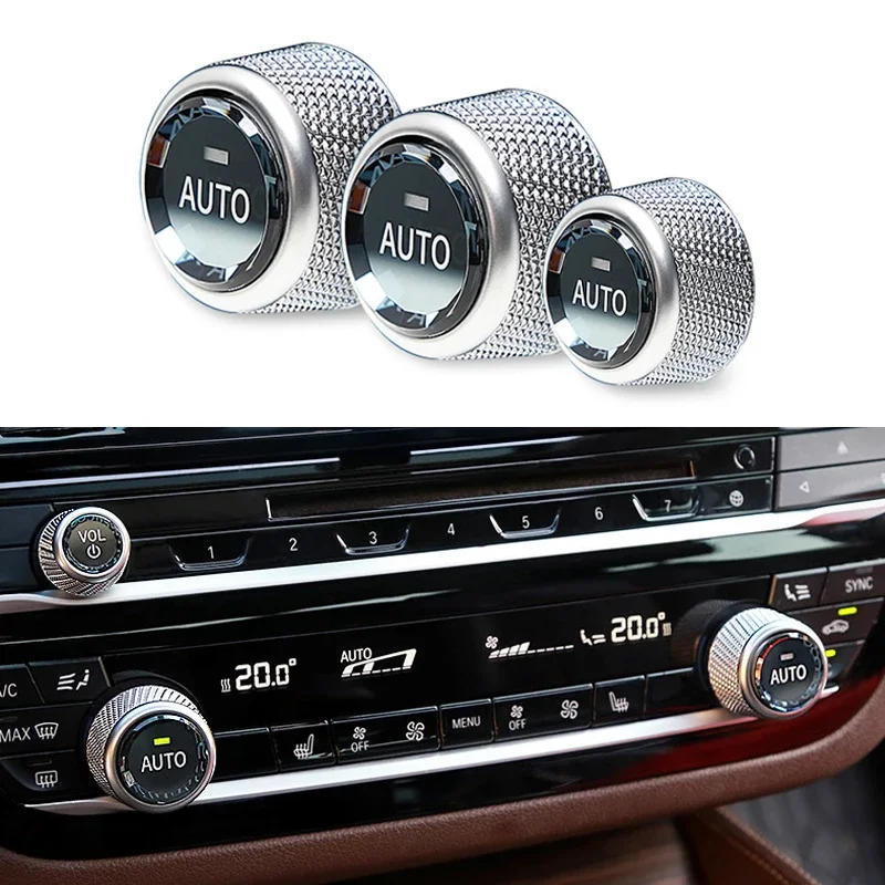Crystal Car Volume Air Conditioning Knobs Audio Control Button Knob Cover Trim For BMW MGU 1 2 3 4 5 6 7 8 X3 X4 X5 X6 X7 Series