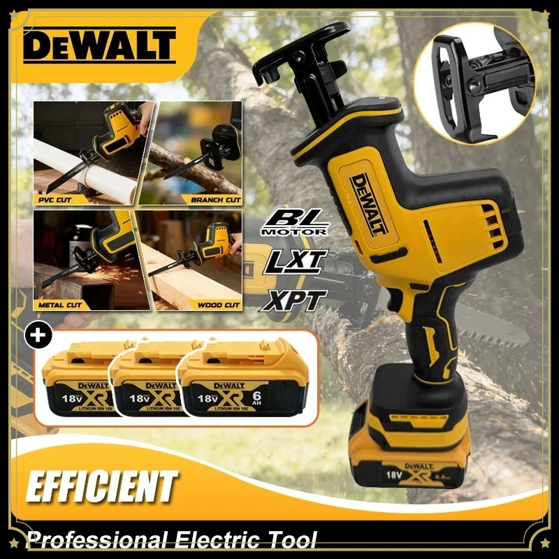 

Аккумуляторная сабельная пила DEWALT DCS369 MAX*, одноручная, многофункциональный инструмент для быстрой резки дерева, металла и труб