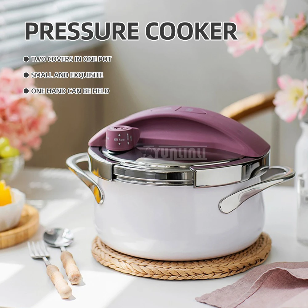 Upgrade 3L Pressure Cooker 304 Stainless Steel Thickened Pressure Cooker Kitchen Cookware
