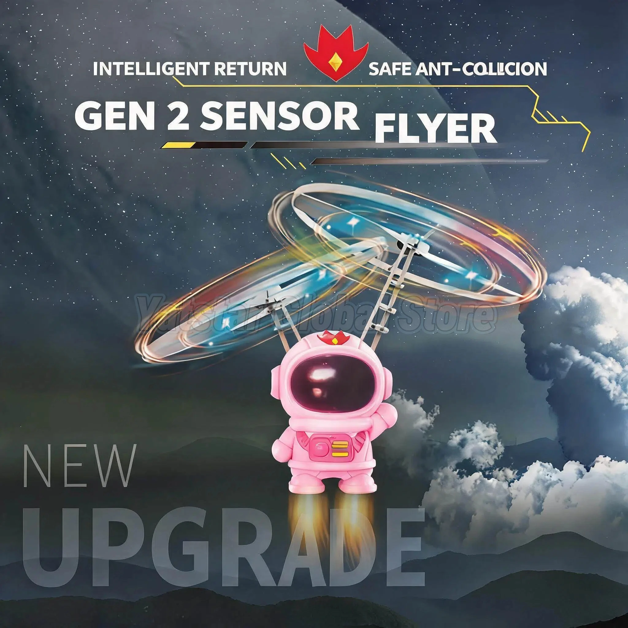 Helicóptero Robot Volador con Control Manual y Carga USB, Doble Ala, Giroscopio, Luces LED de Colores, Juguete Deportivo para Niños al Aire Libre