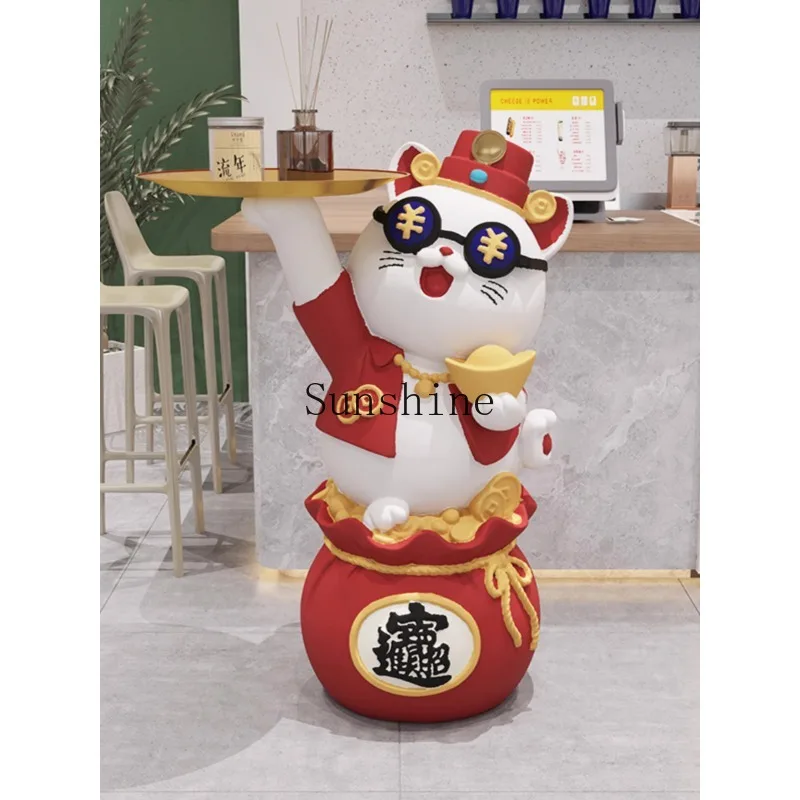 Practical, high-end, high-end atmosphere, God of Wealth Lucky Cat store opening company front desk opening