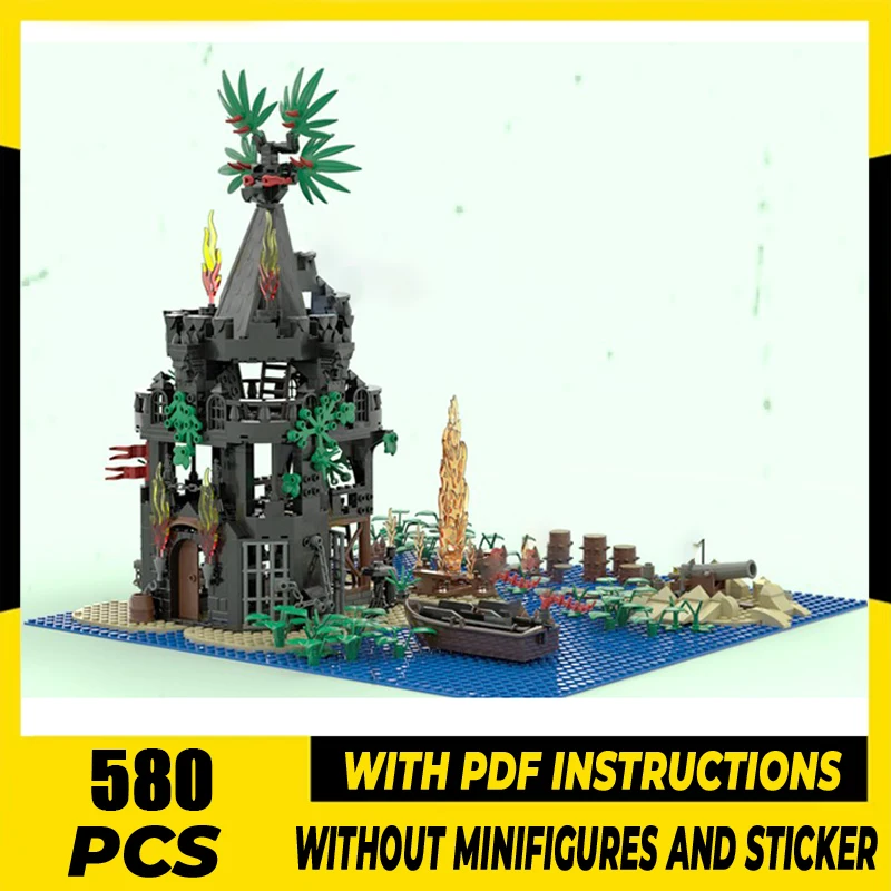

Pirates Model Moc Building Bricks Prison Tower Model Technology Modular City Street Blocks Gifts Christmas Toy DIY Assembly