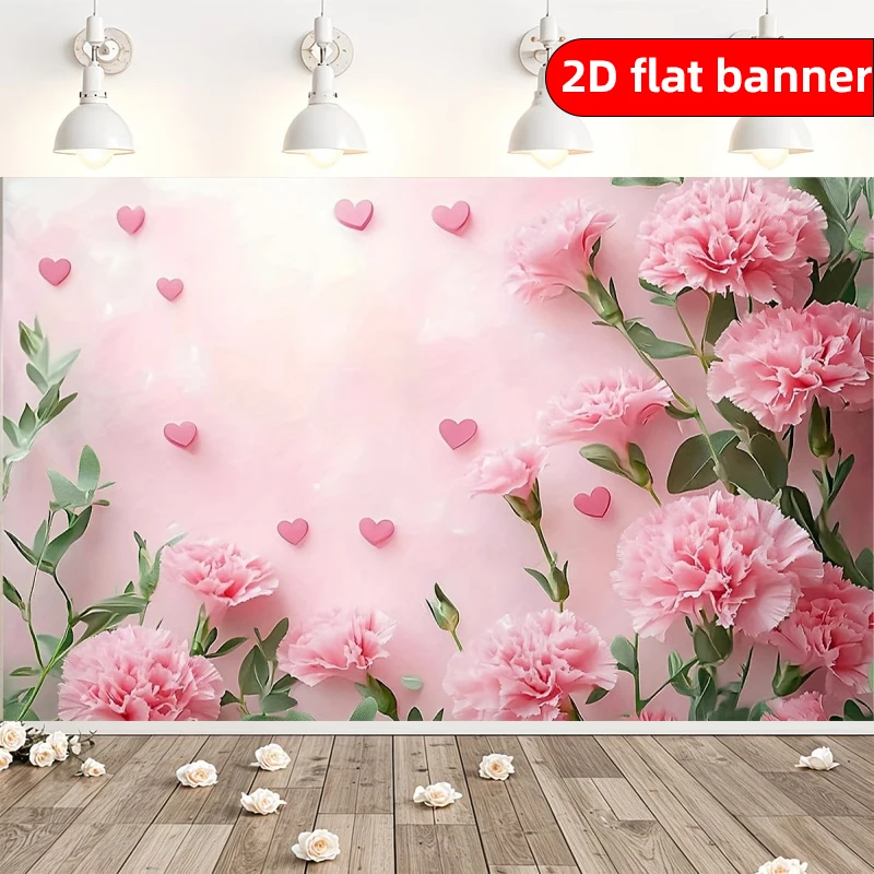 2D-Flachbanner, 1 Stück, Geburtstagsparty-Dekoration, Hintergrundstoff, weiches, frisches Thema, Heimdekoration, Fotografie, Wanddekoration
