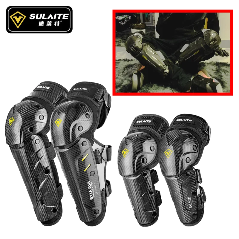 

Motorcycle Knee Pads Elbow Pads Carbon Fiber Knee Guard Elbow Protector Motocross Dirt Bike Riding Safety Gear